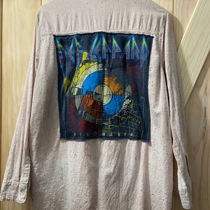 Upcycled tunic. Van Halen